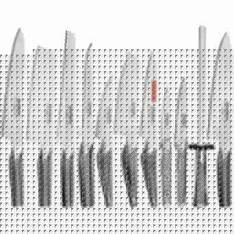 Global Zestaw noży w gładkim bloku 11cz.